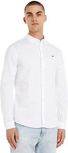 Tommy Hilfiger Herr TJM Slim Stretch Oxfordskjorta T, Vitt, 3XL