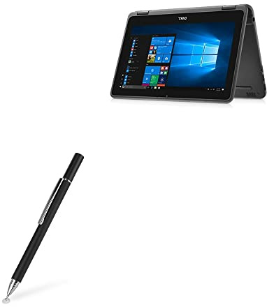 BoxWave Stylus Pen Compatible with Dell Latitude 3190 2-in-1 (11 in) - FineTouch Capacitive Stylus, Super Precise Stylus Pen - Jet Black