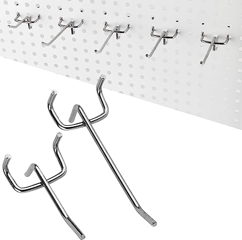 efuturetime 100 x Perforated Wall Hooks Tool Wall Accessories Pegboard Tool Holder Hooks Metal Tool Hole Wall Hooks for Kitchens, Supermarkets, Tool Shelves (50 x 5 cm, 50 x 10 cm)
