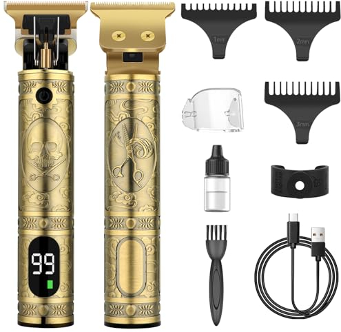 Haarschneidemaschine, Barttrimmer Herren Professionelles Rasierer Herren Elektrisch Bartschneider Herren Präzisions Haarschneider Wiederaufladbarer Haartrimmer Schnurloser mit LCD Bildschirm
