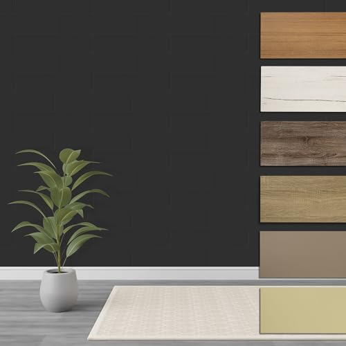 HEXIM Paneele aus MDF - Wandpaneele Wandverkleidung Holzpaneele Natur Wand Holzoptik Innen Holzverkleidung Verblender Dekorpaneele (1,04 m² Black Lead)