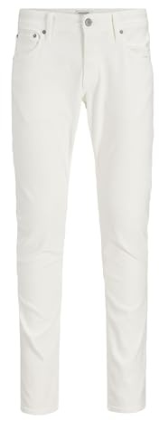 Jack & Jones Jjiglenn Jjoriginal SQ 912 SN Slim Fit Jeans, Blanco Denim, 34W / 32L