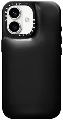 CASETiFY Taie d'oreiller pour iPhone 16 [matériau résistant à l'eau / inspiration Y2K] – Noir fantôme