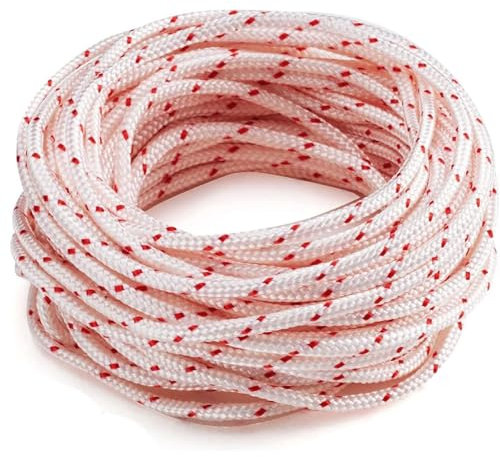 10 Meters 3.5mm Recoil Pull Cord Replacement – Durable Cord for Chainsaws, Hand Saws, Lawn Mowers & More, Universal Fit