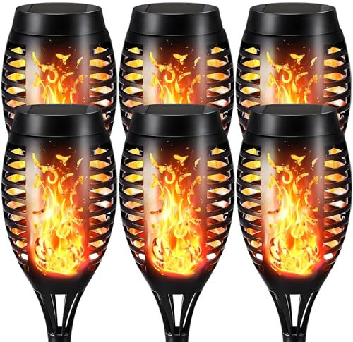 zanmuk Solarlampen Solarleuchten für Außen Garten - 6 Stück Solarlampe für Außen Garten Gartendeko Wasserdicht Gartenbeleuchtung