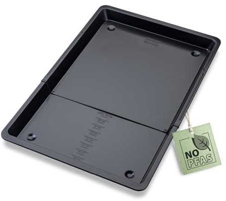 Zenker Teglia da forno Perfect Black – 37 – 52 cm estensibile doppio rivestimento antiaderente, resistente al calore fino a 230 °C Made in Germany