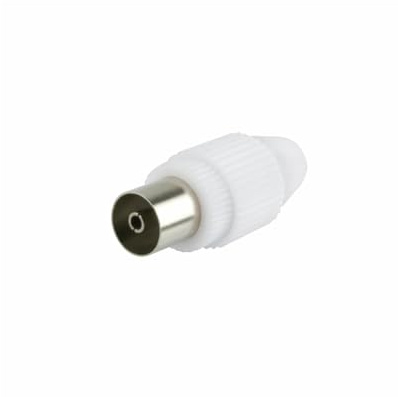 Clavija de Antena Recta Hembra, Ideal para conectar Dispositivos de televisión y Mejorar la recepción de señal.