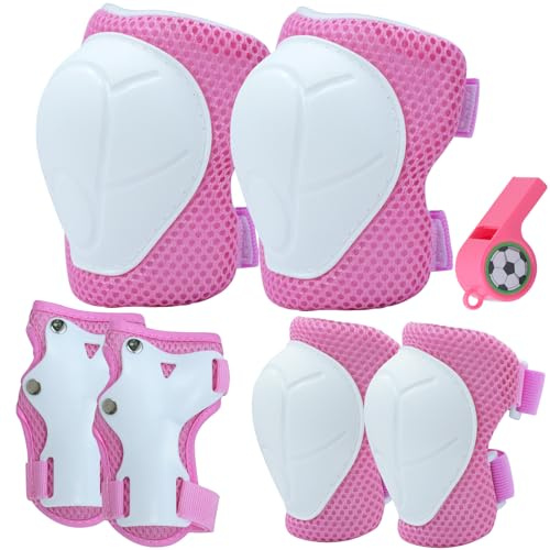 ZEKUN Rodilleras Niño 6 en 1 Protectores en Línea para Niños Protecciones Patinaje Infantil Consta de Rodilleras Coderas Muñequeras Ajustables Coderas para Monopatín,Bicicleta,Monopatín