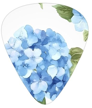 Hydrangea Flower Guitar Picks Gift Set – Smooth Durable Plectrums For Acoustic, Electric & Bass Guitar, Perfect Present For Guitar Lovers & Musicians