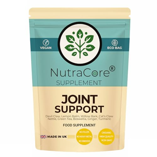 Joint Support Capsules 6000mg (10:1 Extract Blend) – Turmeric, Boswellia, Devil’s Claw, Ginger & Green Tea –Herbal Joint & Mobility Support–Vegan, Non-GMO, No Fillers–Made in UK– NutraCore (90 Caps)