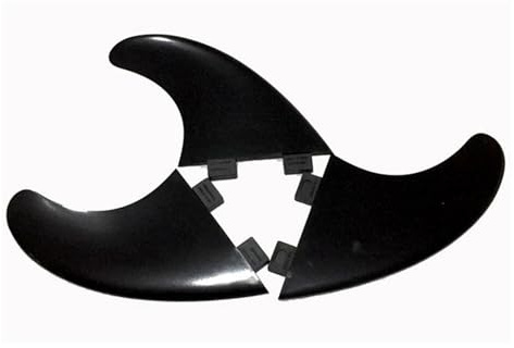 3 piezas G5 Aletas de tabla surf Talla M Accesorio SUP Aleta paddle Aletas y accesorios de surf(Black with word)
