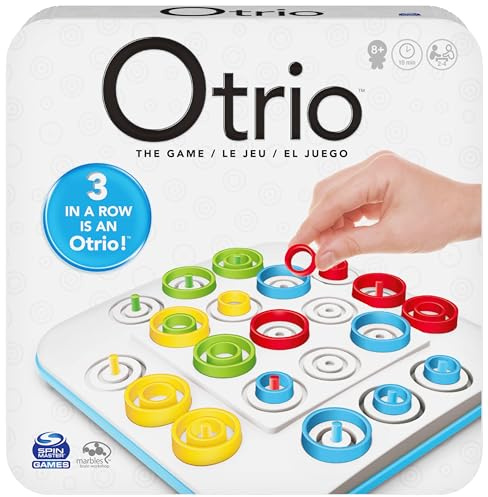 Otrio - Nouvelle Édition du Jeu de Société Stratégique pour la Famille - Alignez Les Pions dans Une Version Modernisée du Morpion sous Forme de Jeu de Plateau - Multijoueurs - Jouet Enfant 8 Ans et +