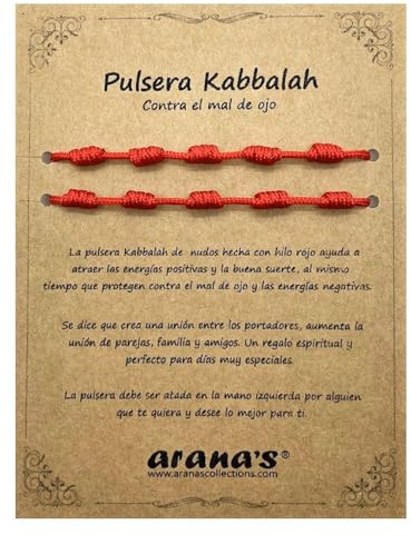 arana's - Bracciale 7 nodi rosso donna uomo bambini neonati - Per il malocchio - Filo rosso protezione energia negativa - Amuleto di buona fortuna e amicizia - Prosperità famiglia amici coppie,