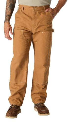 Carhartt Men's Iconic B01 Firm Duck Double-Front Dungaree, Carhartt Brown, W36 x L34