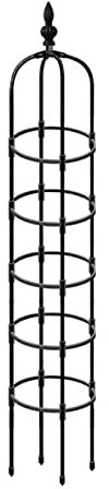 SUNFECILI Treillis D'obélisque de Jardin en Acier Inoxydable Noir pour Plantes Grimpantes et Supports de Fleur