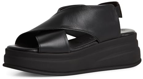 Tamaris Sandalette Damen Keilabsatz schwarz,EU 38