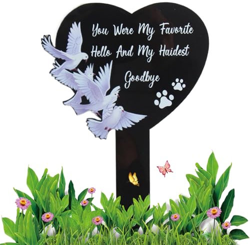 ETUCYNG Commémorative - s Funéraires en Métal Noir Imperméables avec Piquet,s Noires Imperméables Stèles De Souvenir Décorations De Cimetière pour Défunts, Papa Et Maman