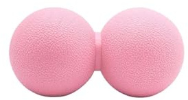 Fascia Ball Solid Peanut Convex Point Yoga Ball - Applicable to Muscle Relaxation Shoulder, Neck, Legs Foot Massage(Pink,Double Ball A)