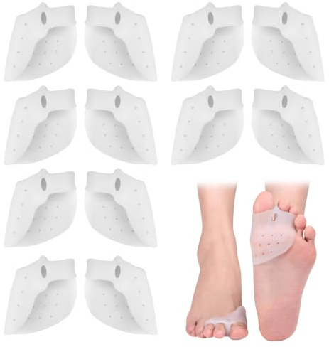 6 Pares Separador Dedos Pie Juanete Corrector de Juanetes Separadores de Dedos Reutilizable Alivia Las Molestias Apto para Adultos con Dedos Superpuestos Talla Única Blanco