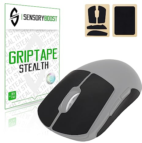 SensoryBoost Grip Tape Set für Logitech G PRO X Superlight 1 & 2 (+ extra Grip-Pad) Schweißabsorbierend, extrem rutschfest, Ultradünn (0.5mm) Selbstklebend & Rückstandsfrei - Gaming Maus Zubehör