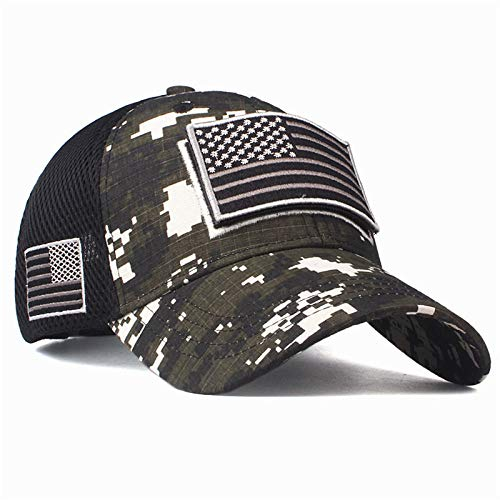 Usa Flag Camouflage Baseballmütze für Men'snapback Hat Army American Flag Baseballmütze Bone Trucker Gorras, Camouflage,56-60cm