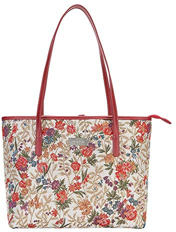 Signare Gobelin-Umhängetasche, Tragetasche für Damen, mit Reise- oder Arbeitstasche für Damen, Blumenwiese, Einheitsgröße