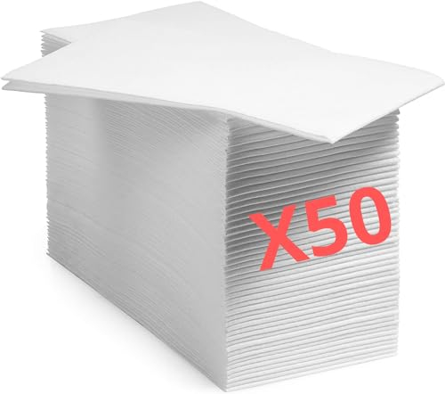 MEDIPROTEC | Serviette De Toilette Jetable 45X65 cm | Kit de 50 Serviettes Douces et Absorbantes | Très souple, Toucher textile, Lisse - 55g/m2 | Tourisme - Spa - Coiffeur - Pedicure - Manucure