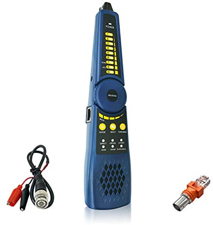 Rsrteng Cable Tracer WT255, Wire Tracker Network Telephone Line RVV BNC, Support J45 Network Cable Test, Short Circuit Test,Host/Test Box Fault Location, Working with Camera Tester