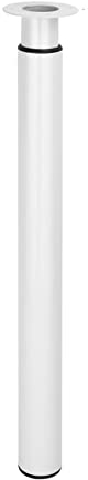 BALLSHOP Pieds de Meuble réglables, 71-110cm Pied de Lit Reglable Pied de Table Métal avec Accessoires de Montage, Pied Meuble Salle de Bain Bureau Meuble Cuisine (1 Pied Blanc)