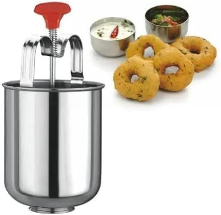 AYUSHNAIK Stainless Steel Medu Vada Maker,mendu Wada Maker, Medu Vada Maker Machine for Perfectly Shaped & Crispy Medu Vada, Donut Maker with Stand, Medu Vada Maker