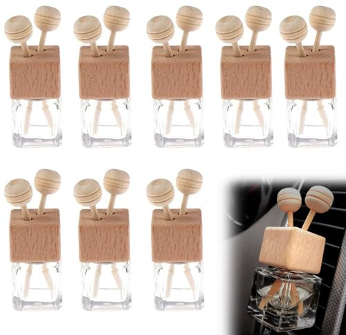 8 Pezzi Auto Deodorante Bottiglia di Profumo, 8 ML Diffusore Profumo Auto, Elegante Semplice, Deodoranti per Auto Bottiglia, Adatto Riempire Profumi, Decorare Case, Uffici, Automobili