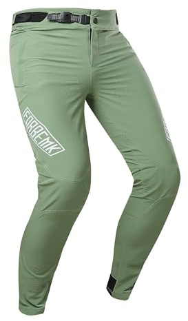FORBEMK Mountain Bike Pants,Trail MTB Riding Pants for Men, Breathable & Lightweight Quickdry Cycling Pants Green