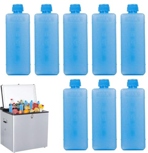 Confezione Da 8 Impacchi Refrigeranti Blu, Impacchi Di Ghiaccio Riutilizzabili Per Frigorifero, Scatola Portatile Con Cristalli Di Ghiaccio Per Frigorifero, Impacchis Refrigeranti A Lunga Durata