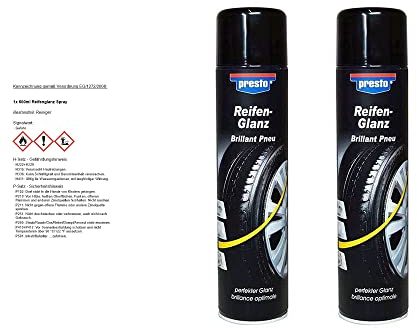 PRESTO 2x 600ml Reifenglanz Spray