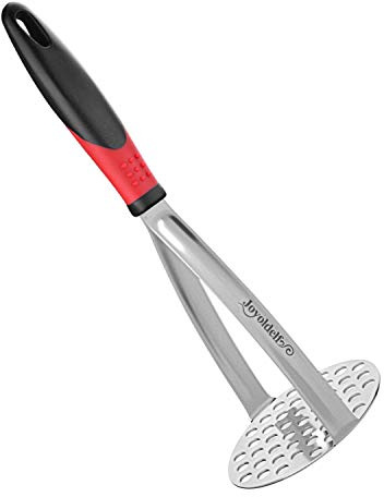 Joyoldelf Heavy Duty Potato Masher, Stainless Steel Integrated Avocado Masher with Non-slip Handle, Perfect for Bean, Vegetable, Fruits, Baby Food