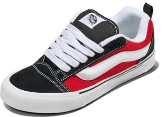 Vans Unisex Knu Skool Shoe, Red/True White, 11.5/13