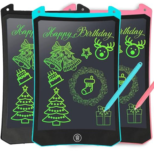 PINKCAT 3PCS LCD Writing Tablet, Doodle Board Gifts Drawing Pad for Kids, Repeat Graphic Tablet Learning Educational Toy - Gift for Kids 3-6 Years Old Girl Boy