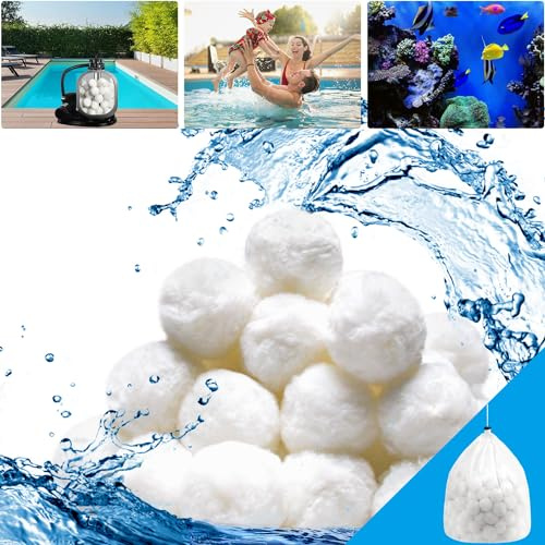Hsyydzi 3.1 lbs Pool Filter Ball for Sand Filter Pump for Above Ground Pool, Eco-Friendly Reusable Fiber Filter Media Ball for Swimming Pool Sand Filters (Equals 100 lbs Pool Filter Sand)