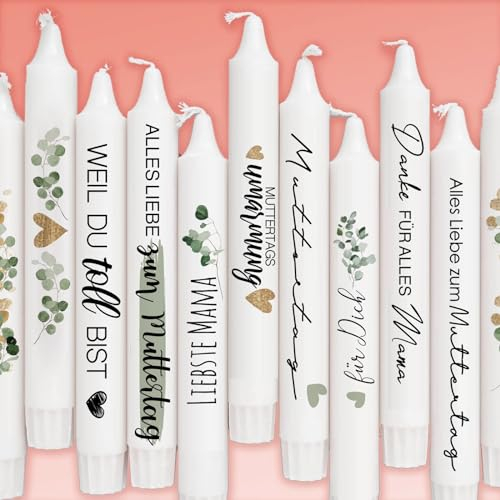 Profiqualität Kerzenfolie, A4 Kerzen Tattoo Folie Muttertag,Kerzen Aufkleber Kerzentattoo,Wasserschiebefolie Kerzen,Mama Wasserschiebefolie DIY Kerzen,Kerzensticker–Muttertag Kerzentattoos(D)
