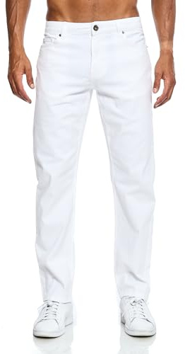 iProfash Pantalon en jean pour homme, stretch, grande taille, coupe droite, Regular Fit, 305, 34W / 32L