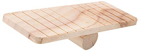 Hspemo Pequeños Troncos de Madera para Jaula de Hámster 19 × 7 × 4 Balancín de Madera para Mascotas Pequeñas Juguete Hámster Ratón Jerbo Chinchilla Hámster Juguetes Pequeños