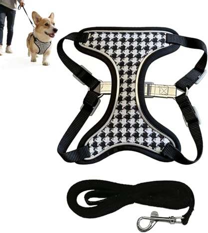 Cat Harness and Lead Set, Reflective Anti Pull Dog Harness and Leash Set, Kitten Vest Harness Cat Leash for Small Cats Dogs(for 3-5kg)