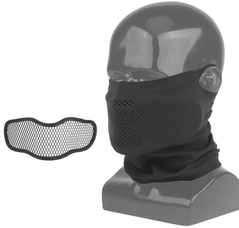 Airsoft-mask I Nätmaterial med Avtagbart Skydd Av Ståltråd, Rysk Airsoft-halvmask med Andningsbar Skyddsskärm, för Paintball Cykling och Friluftsliv