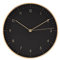 LUUK LIFESTYLE Moderne Quarz Wanduhr ohne Ticken, in skandinavischem Design, Deko für die Wohnung, Büro, in schwarz und Gold