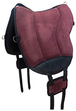 PS Pferdeartikel Reitpad ALIVIO mit WBS Kanal & Kammeraufbau durch befüllbare Filzkissen - klettbar Farbe Bordeaux