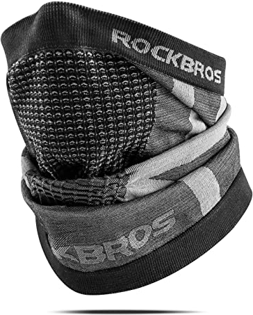 ROCKBROS Scaldacollo a Maglia Antivento, Sottocasco per Moto Bici Scooter, Uomo Donna, Traspirante Morbido, per 4 Stagioni, Taglia Unica