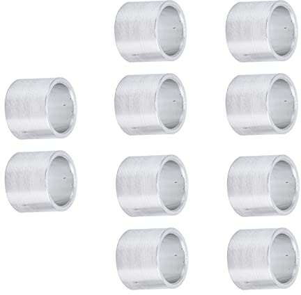 10 Stück Abstandshalter aus Aluminiumlegierung Rund Ohne Gewinde Abstandshalter Aluminium-Abstandshalter Außendurchmesser 10 mm (8mm)