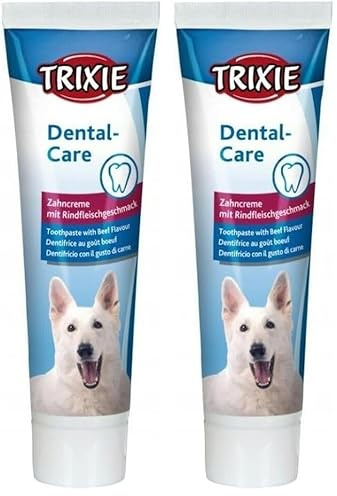 Trixie 2545 Zahncreme mit Fleischgeschmack, Hund, 100 g (2er Pack)