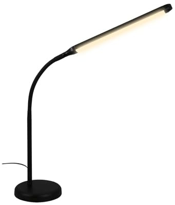 BRILONER - Lampe de chevet LED à variateur tactile, Lampe de table LED, bureau, lecture, variateur à 4 niveaux, noir