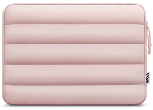 TECOOL Funda Portátiles 15-15,6 Pulgadas para 15,6 Lenovo Ideapad Thinkpad HP DELL Acer Chromebook Laptop,Macbook Pro 16 M3 M2 M1,16 Notebook Protectora Funda Ordenadore Bolsa Blanda,Rosa